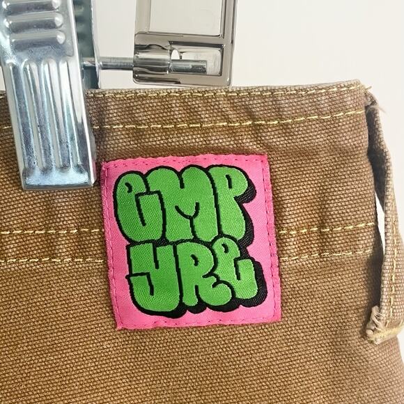 Empyre Womens Marlo Canvas Cargo Y2K Skater Pants - Bronze Brown, Jr. Size 13 - Picture 13 of 15